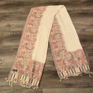Indian silk pashmina 29.5”x78”